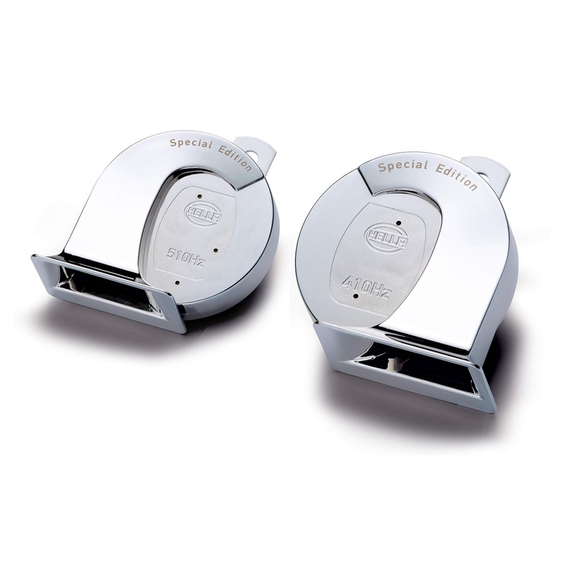 HELLA 007728883 Chrome 12V Trumpet Horn Kit (Universal Fit)