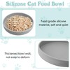 Apatal Silicone Cat Food Bowls Shallow Cat Dishes 5.9in Wide