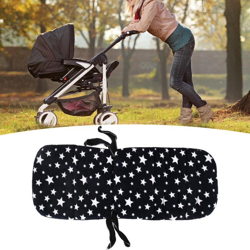 Baby Stroller Cushion Soft Flannel Star Pattern Universal Infant Trolley