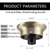 JNXQWE Wired Flush Mount Ceiling Fixture Kit with On/Off Pull