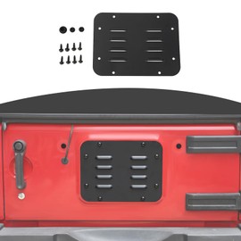JOSHELA for Jeep JK Tailgate Vent Plate Cover Fit for Jeep Wrangler JK JKU 2007-2017 Black Spare Tire Delete Accessories