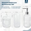 RYTOXILO Bathroom Accessories Set, 4 Pack Clear Glass Bath Accessory