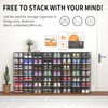 12 Pack Shoe Storage Bins, Clear Plastic Stackable Shoe Organizer