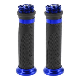 Motoforti 7/8" 22mm 15/16" 24mm Universal Motorcycle Hand Grips Cover Rubber Aluminum Alloy Handlebar Grips for Motorcycle Scooter Bicycle ATV Black Blue 1pair