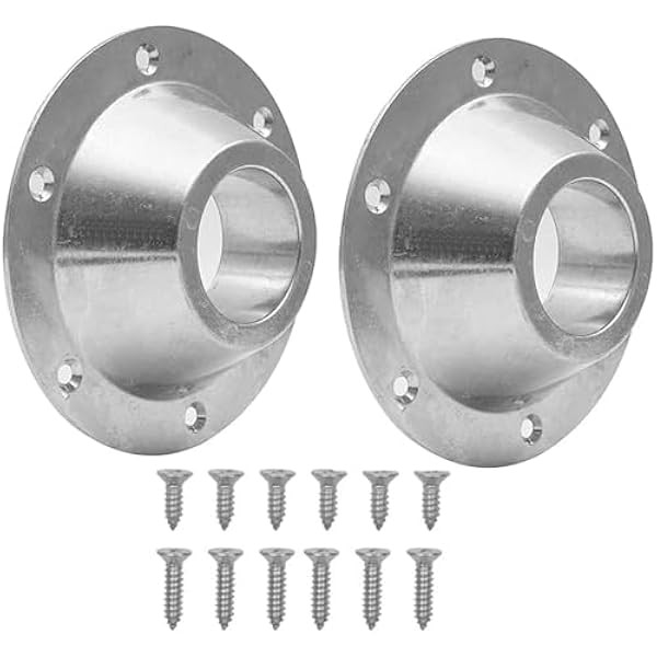 TonGass (2-Pack, Sliver Aluminum RV Table and Floor Mounting Base