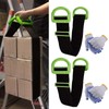 2 Pack Lifting Moving Straps with 2 Pair Non-Slip Gloves,