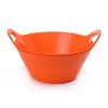 Mintra Home Plastic Bowls with Handles (1.8L Medium 2pk, Orange)