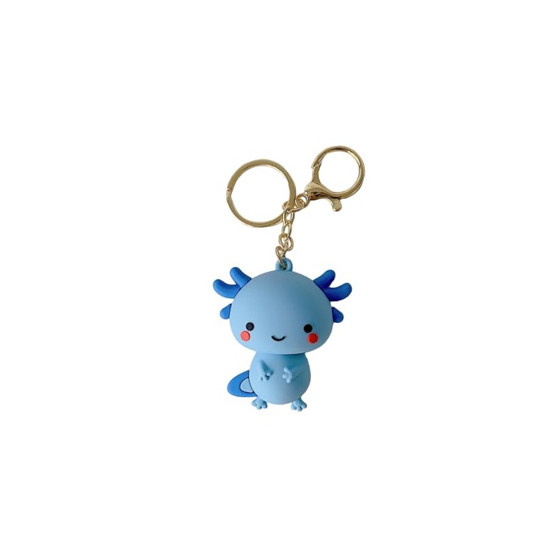 GIKILEE Cute Axolotl Keychain Kawaii Aesthetic Animal Keyring for Backpacks