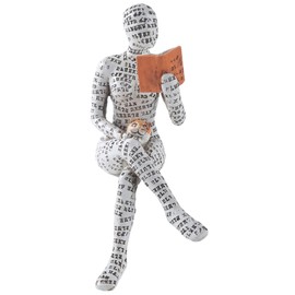 GRAPMKTG Home Decor Pulp Reading Women Thinker Statue Aesthetic Sculpture Room Decor Modern Abstract Decoration on Shelf Table Desk for Living Room Office Bedroom B