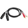 [WV2148-1.5] WYVERN AUDIO XLR Cannon (Female/Black) x 2-RCA Pin x