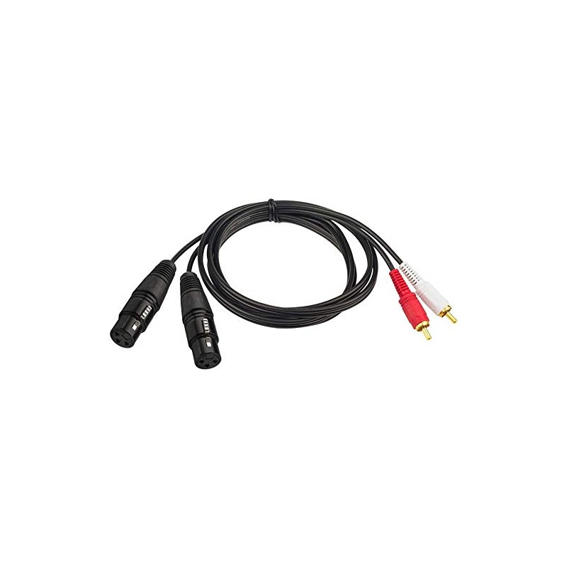 [WV2148-1.5] WYVERN AUDIO XLR Cannon (Female/Black) x 2-RCA Pin x