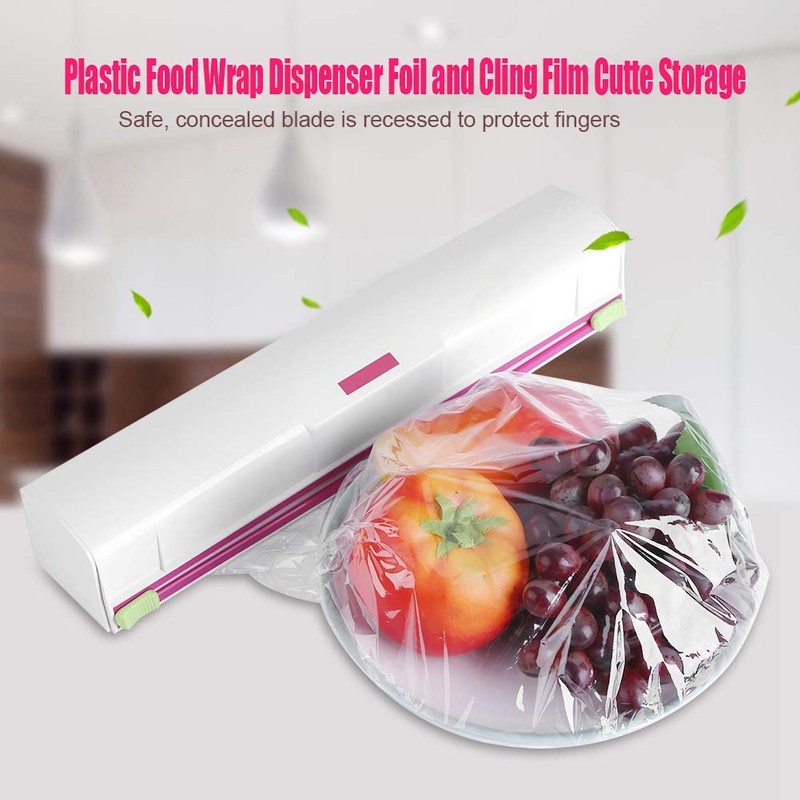 Wrap Organizer with Cutter, Wrap Cutter and Dispenser Kitchen Storage