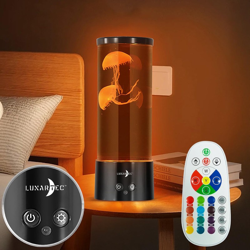 Lunartec LED Bed Lamps: LED Jellyfish Light, 17 Colours, 4