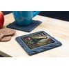 Green Witch Slate Coaster – Mystical Herb and Nature Design