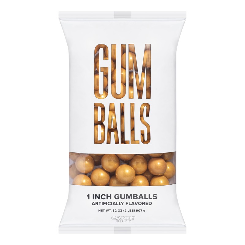Candy Envy - Shimmer Gold Gumballs - 1 Inch -