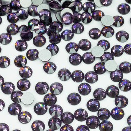 1440pcs SS16 4.0mm Tanzanite Purple Flatback Rhinestones bulk K9 Glass Purple Gems Round Beads Stones Diamonds Nail Charms Jewels Nail Art Supplies Decor for Nails Eyes Face Makeup Crafts DIY Tumblers