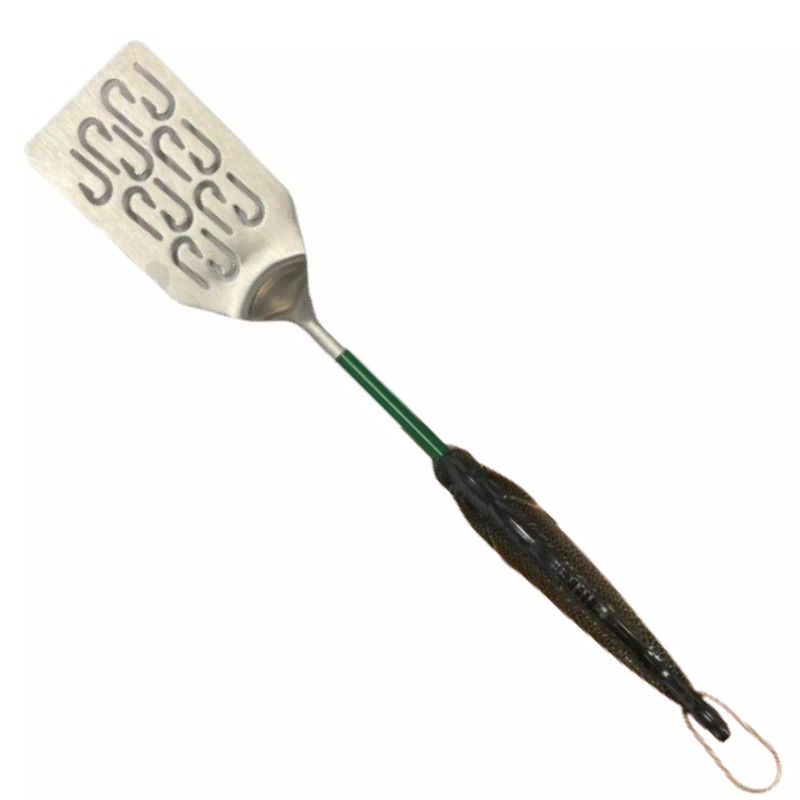 G.E.I. BASS FISH BBQ SPATULA Stainless Steel Grill Tool Novelty