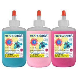 PATTI-GOOP 3-PACK TQ PINK R-VIOLET MADE FOR CREEPY BUG TOYS AND RUBBERY CRAWLERS