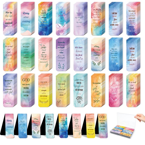 48 Piece Bible Verse Magnetic Bookmarks - Christian Scripture Inspirational