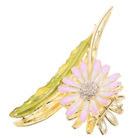 TOVINANNA Daisy Flower Hair Clip for Women Elegant Metal Hair Accessories Smooth Edges Charming Design for Casual and Formal Styles