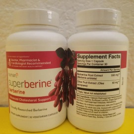 humanN Superberine Berberine Advanced Cholesterol Support 30 Caps Each 2 Packs