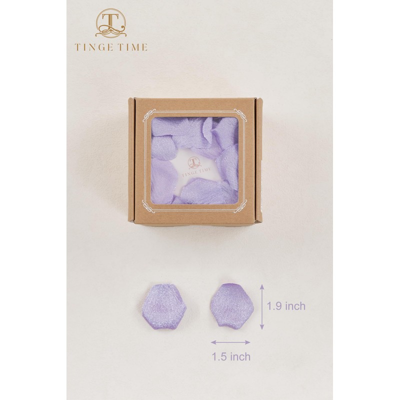 TINGE TIME 300pcs Silk Rose Petals Gold Yarn Flower Petals