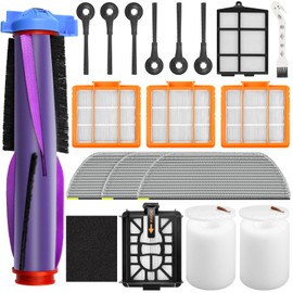18 Pack Accessories for Shark AV2800ZE / RV2820YE / RV2820ZE Robot Vacuum & Mop Combo, 1 Brushroll, 3 Mop Pads, 3 HEPA Filters, 1 Pre-Filter, 6 Side Brushes, 1 Post-Motor Filters, 2 Pre-Motor Filters