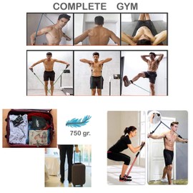 InnoTi Resistance Bands Fitness Bands Set Ideal for Muscle Building - Resistance Bands Set for Home Training - Fitness Band Set Made of Expander Tubes Made of Latex - Padded Loops and Door Anchor