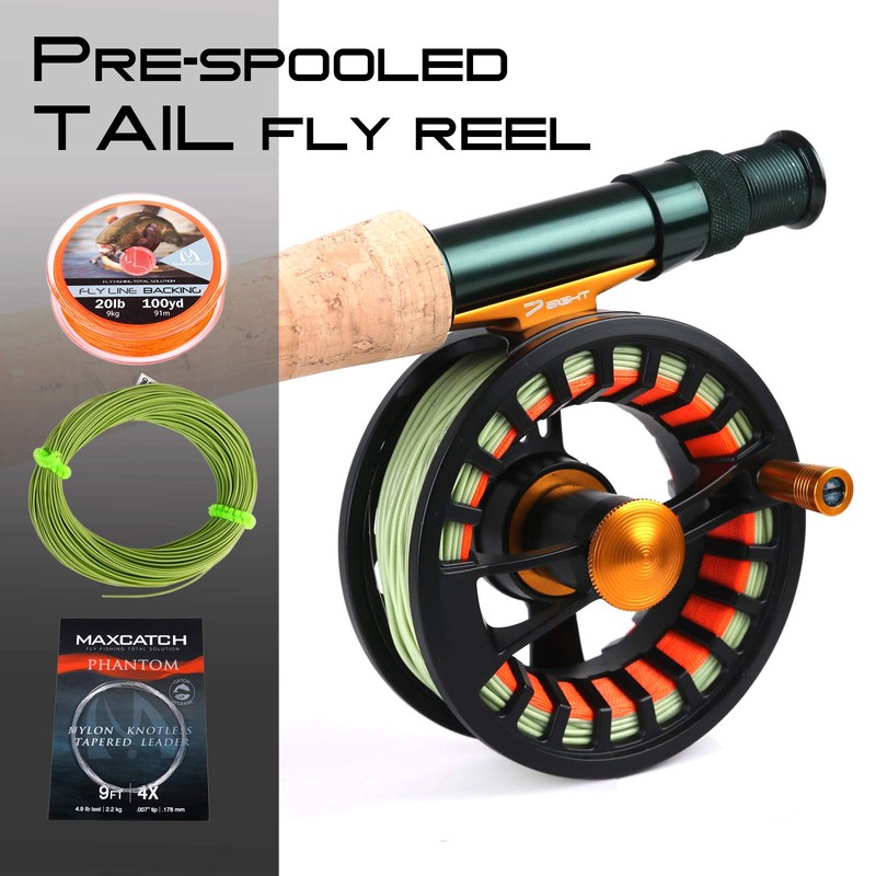 Maximumcatch Tail Fly Reel, Large Arbor CNC Machined Aluminium Teflon