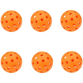 Walquicks 6 PCS Bright Color Plastic Pickleball Balls 40 Holes 74mm Practice Hollow Ball for Indoor, Outdoor for All Style Pickleball Paddles