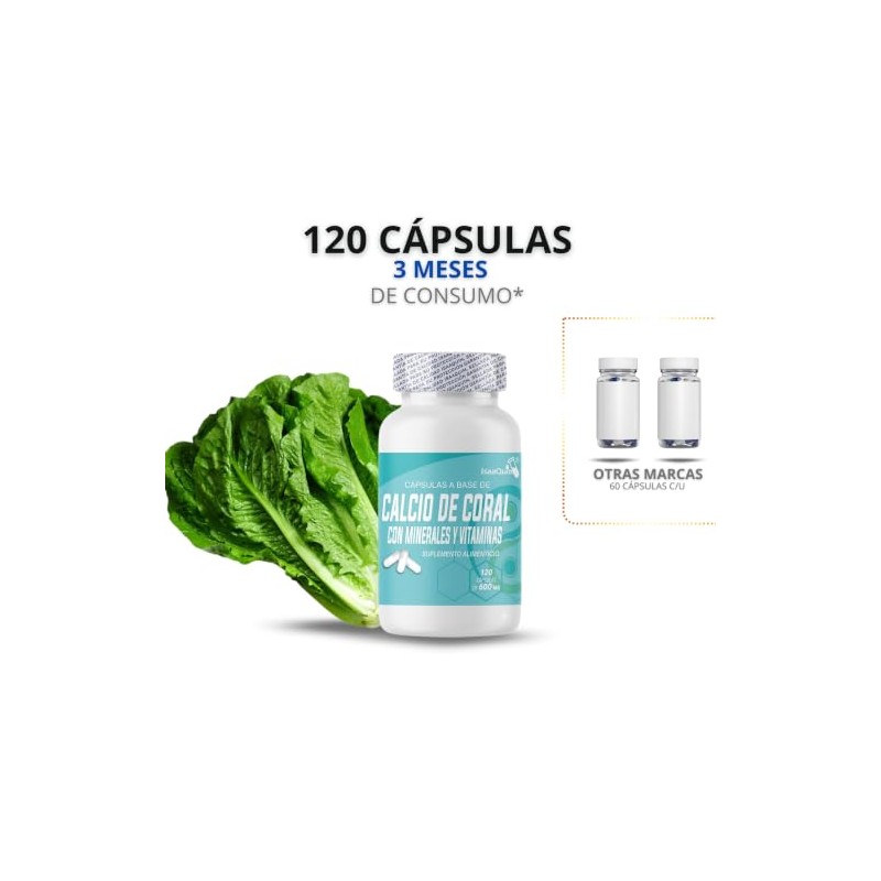 Calcio de Coral con Vitaminas C, D3 y E |