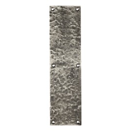 SKANDH Iron Antique Pewter Powder Coated 11.5" X 3" Inch Push Plate for Door