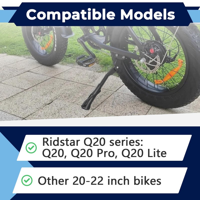Kickstand for 20-22 Inch Bicycles, Ebike Kickstand Fit for Ridestar