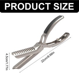Stainless Steel Rib Prep Pro Rib Membrane Removal Tool for Meat Removal of Rib Periost and Fat (Silver)