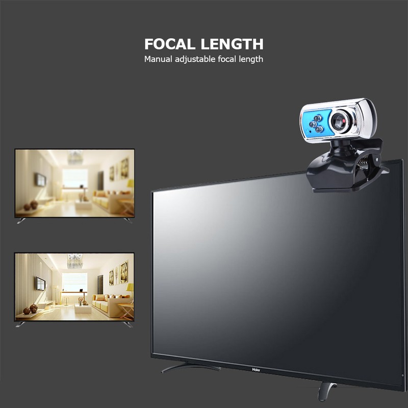 360 Degree Rotation USB HD 12 Megapixels Webcam Free Drive