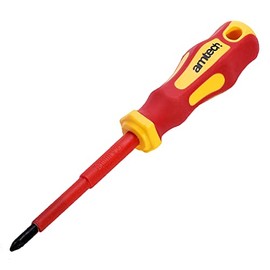 Amtech L0652 80mm Pozidriv™ VDE 1000V Electrical Screwdriver with PZ 1 tip