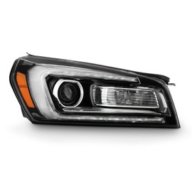 AKKON - Fits 2013-2016 GMC Acadia 2017 Limited Halogen Projector Black Headlight Passenger Right Side w/[LED Tube] Parking Lamp