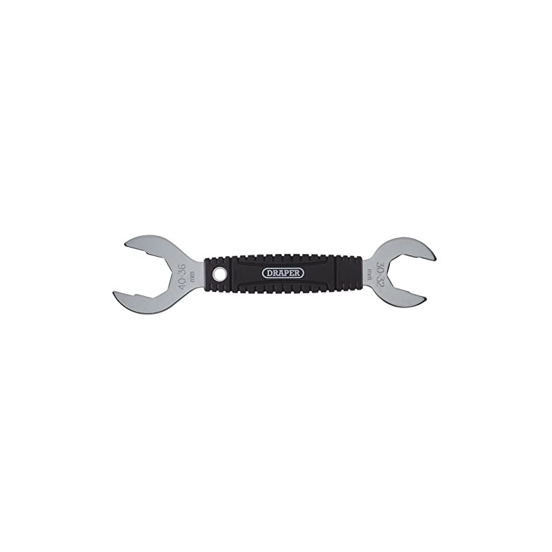Draper 14167 Dual-Ended Bicycle Headset Wrench, 30/32/36/40mm