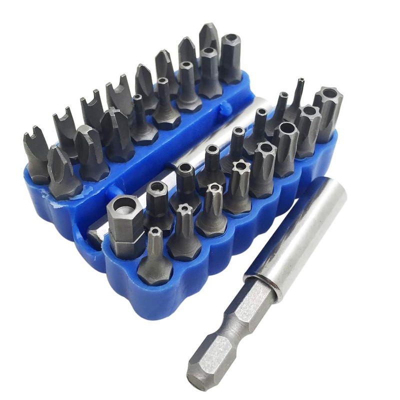 34 Pcs Screwdriver Bit Set with Magnetic Extension Bit Holder,