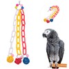 SUPVOX Parrot Hanging Plastic Chain Woven Ball for Birds Molar