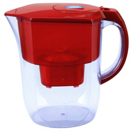 Ehm Ultra Premium Alkaline Water Filter Pitcher - 3.8L, Activated Carbon Filter- BPA Free, Healthy, Clean, & Toxin-Free Mineralized Alkaline Water in Minutes- Up to 9.5 pH-2023 (RED)