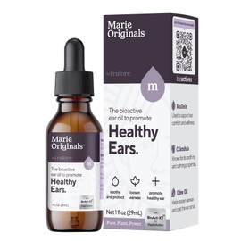 Marie Originals Natural Ear Oil Drops | Mullein Garlic Oil Ear Drops for Infection Prevention, Herbal Ear Ache Drops for Adults, Kids & Pets, Soothes Ear Pain & Wax Removal, Earache Remedies (1 Pack)