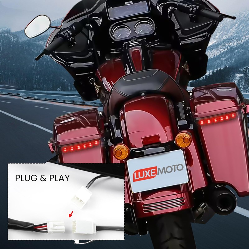 LED Saddlebag Tail Lights for Harley, Saddlebag Running Brake Light