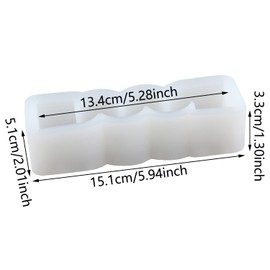 XIAOSHUI S Geometry Candle Mold Geometric Lines Candle Molds Spiral Candle Mold Pillar Resin Casting Silicone Mold for Candle Home Decorate Mold Candle Making Aromatherapy Gypsum Candles Clay Craft