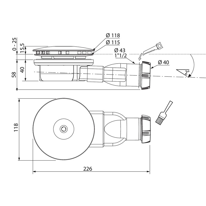 Crazur PL14 Thin Shower Plug