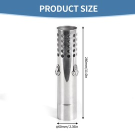 BiggerFire 2.36 "Spark Arrestor Stainless Steel Chimney Rain Cap Tent Stove Exhaust Tube Suitable for Camping Independent Stove Accessories