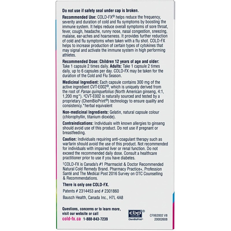 Cold-Fx Extra Strength 300mg, 100 Capsules