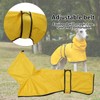 Dog Jacket Adjustable Lightweight Raincoat with Reflective Straps and Harness