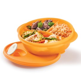 Tupperware Recipiente Hermetico c/Divisiones Naranja 850mL