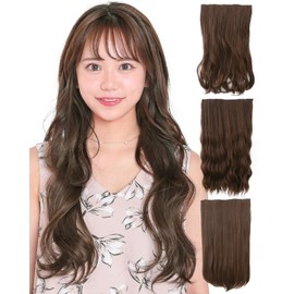 AQUADOLL wgt808-A-MBG Wig, Neckline Wig, Muse Long Extension, 3 Types, Arrangement, Point Wig, A. Curl MBG. Maroon Beige